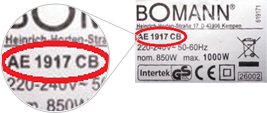 Produktnummer Gefrierschrank
