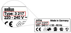 Produktnummer Braun-ersatzteile
