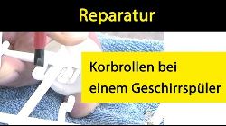 Austauschen der Korbrollen eines Geschirrsp&uuml;lers