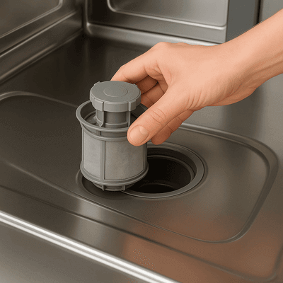 Beispiel eines Spülmaschinenfilters